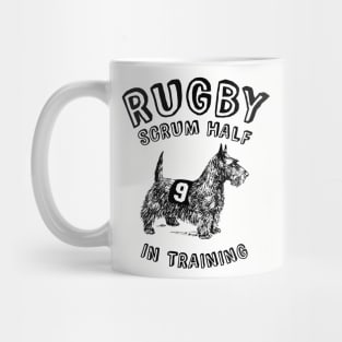 Kids Rugby Scrum Half Terrier Mug